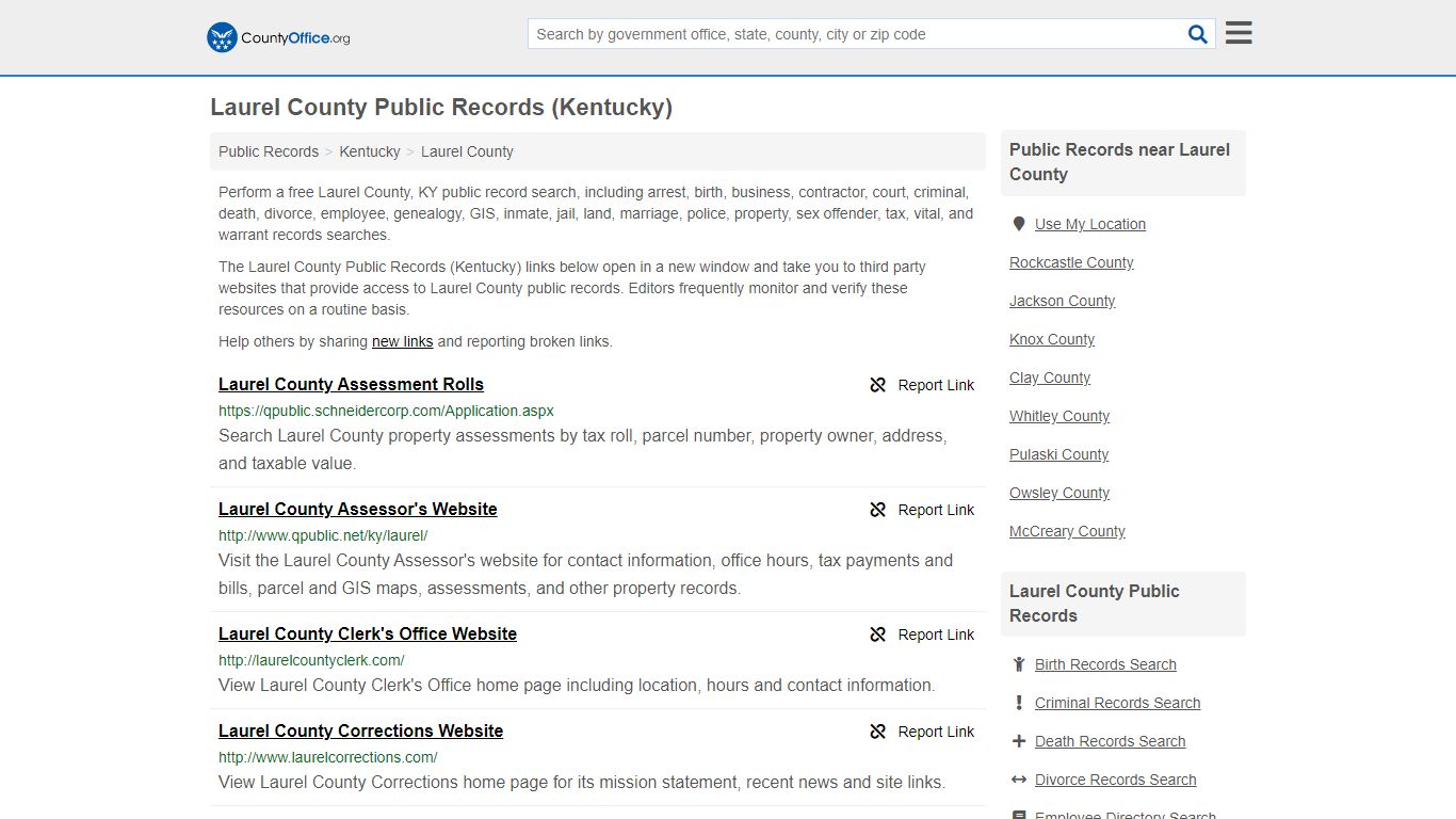 Public Records - Laurel County, KY (Business, Criminal ...